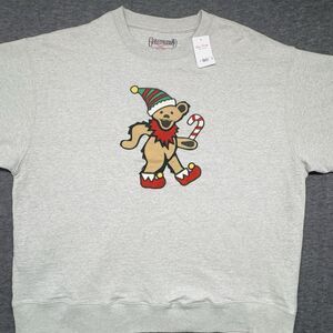 Lucky Brand Grateful Dead Santa Bear Sweatshirt Mens XXL Christmas Holiday NWT